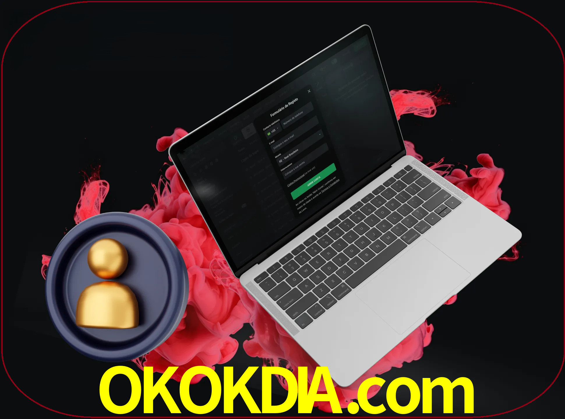 No cabeçalho do site okokdia, clique no botão que o levará a um formulário especial onde terá de introduzir as suas informações actuais.