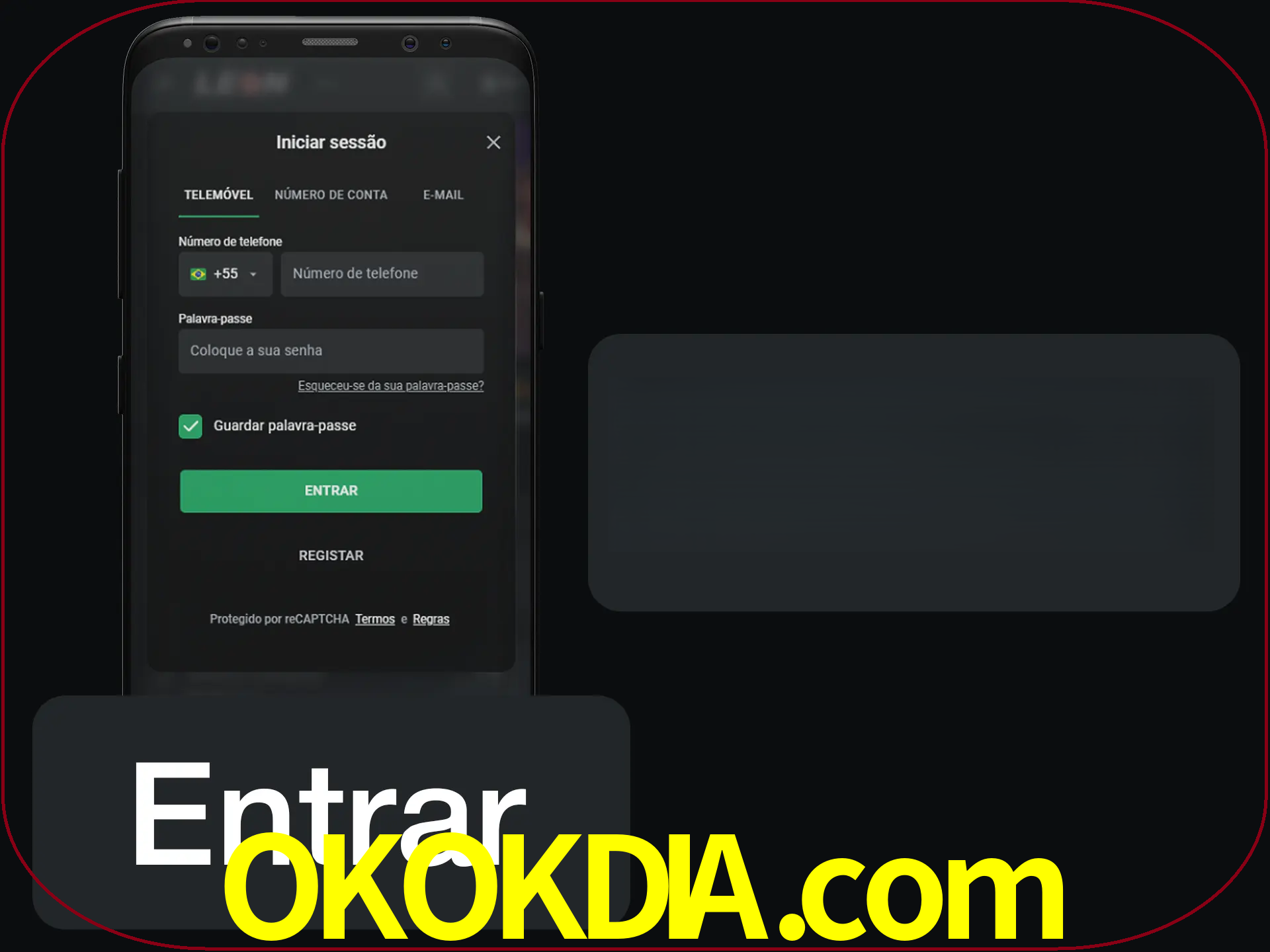 Faça o login para começar a apostar e jogar no cassino.